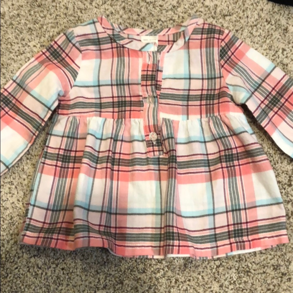 Carter’s 6 month plaid top NWOT
